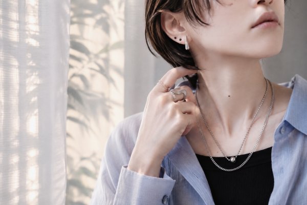 画像7: ステンレス ウォータードロップスタッドピアス (7)