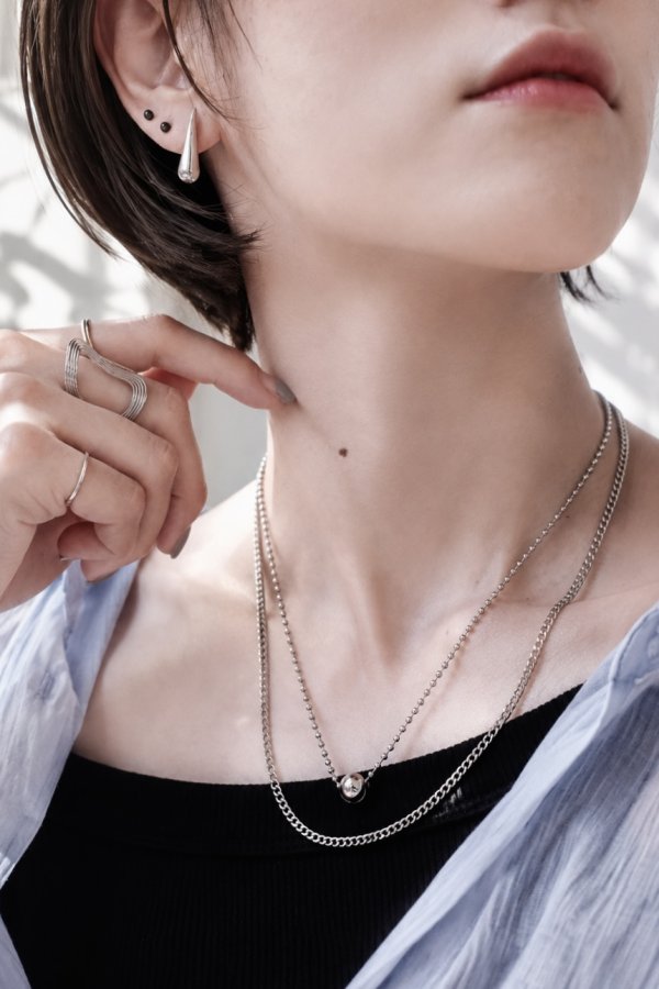 画像3: 【20%OFF】ステンレス 3mm幅 キヘイチェーンネックレス (3)