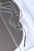 画像7: ホロースクエア＆スティック 3mm幅ロールチェーンスルーネックレス 約68cm (7)
