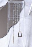 画像4: ホロースクエア＆スティック 3mm幅ロールチェーンスルーネックレス 約68cm (4)