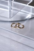 画像3: ステンレス ツイストフープピアス 14mm径 (3)