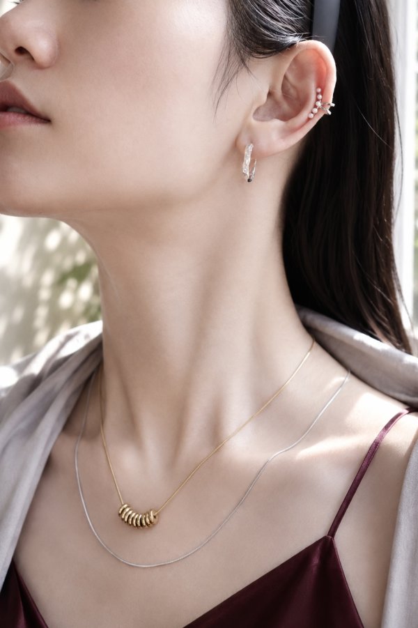 画像6: 【20%OFF】SILVER925メッキ 5パールラインクリップイヤーカフ (6)