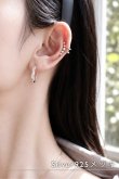 画像1: 【20%OFF】SILVER925メッキ 5パールラインクリップイヤーカフ (1)