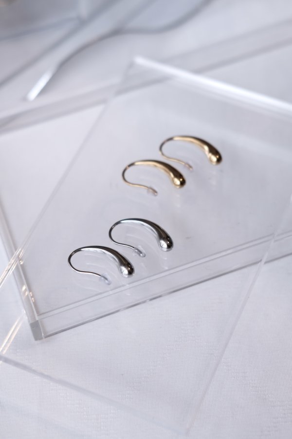 画像5: ステンレス カーブドロップフックピアス (5)