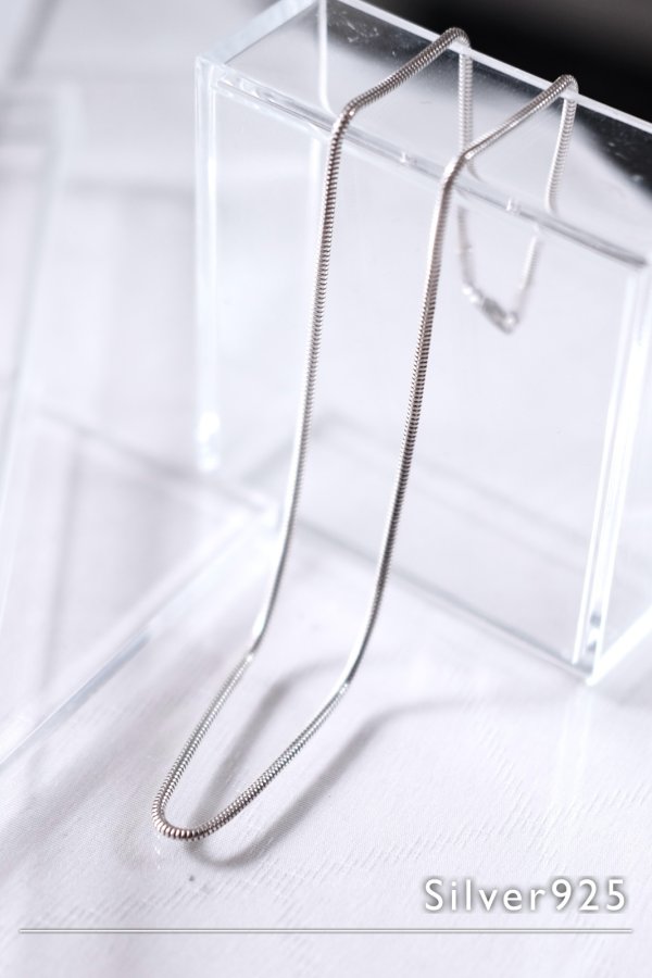 画像2: SILVER925 2.3mm幅 スネークネックレス 44cm (2)