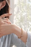 画像1: 【20%OFF】SIlVER925 5mm幅キヘイTバーブレスレット /ゴールド×シルバー (1)