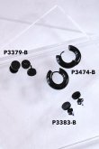 画像2: ステンレス ブラック３Typeピアス (2)