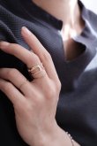 画像3: ステンレス チャンキージルコニアダブルラインラウンドリング (3)