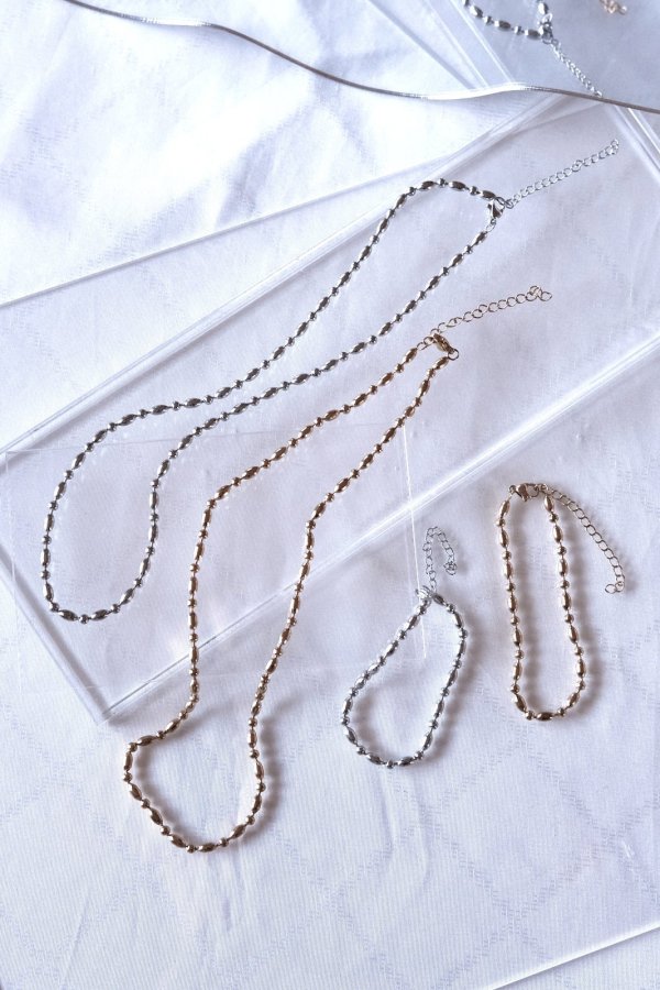 画像12: ステンレス リピートパターンオーバルブレスレット (12)