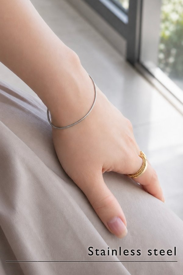 画像3: ステンレス ２Type ミニマルチェーンブレスレット (3)