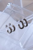 画像4: ステンレス ２Typeミニマルチャンキーピアス (4)