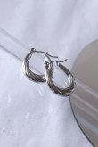 画像3: ステンレス Uカーブツイステッドフープピアス (3)