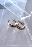 画像4: ステンレス ダブルラインクロスフープピアス 22mm径 (4)