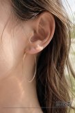 画像1: 真鍮 スキニーフープピアス (1)
