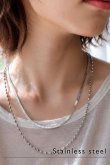 画像1: ステンレス 3mm幅 ヘリンボーンチェーンネックレス 45cm (1)