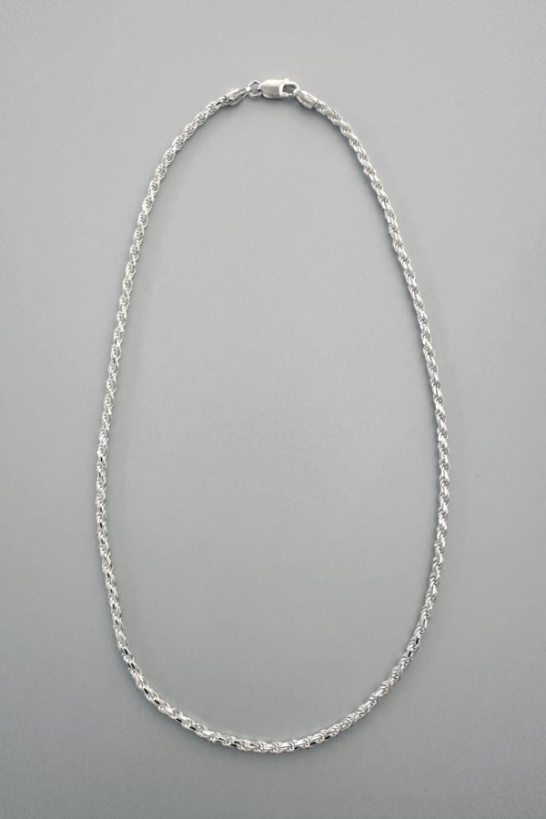 画像4: SILVER925 2.7mm幅 カットロープチェーンネックレス 40cm (4)