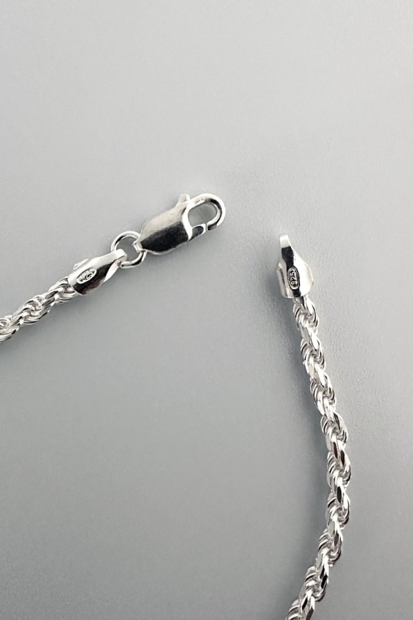画像5: SILVER925 2.7mm幅 カットロープチェーンネックレス 40cm (5)