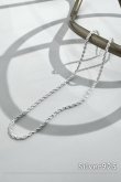 画像2: SILVER925 2.7mm幅 カットロープチェーンネックレス 40cm (2)