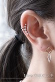 画像1: SILVER925メッキ 5パールラインクリップイヤーカフ (1)