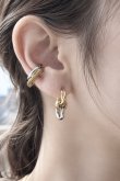 画像2: ステンレス ラップアラウンドバイカラースタッドピアス (2)