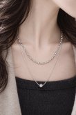 画像10: ステンレス リピートパターンオーバルチェーンネックレス (10)