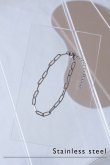 画像3: ステンレス ロングアズキチェーンブレスレット (3)