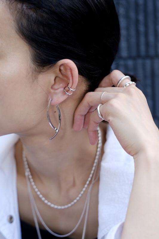 SILVER925 DOUBLE LINE EAR CUFF/SILVER - CONNY WEBSTORE
